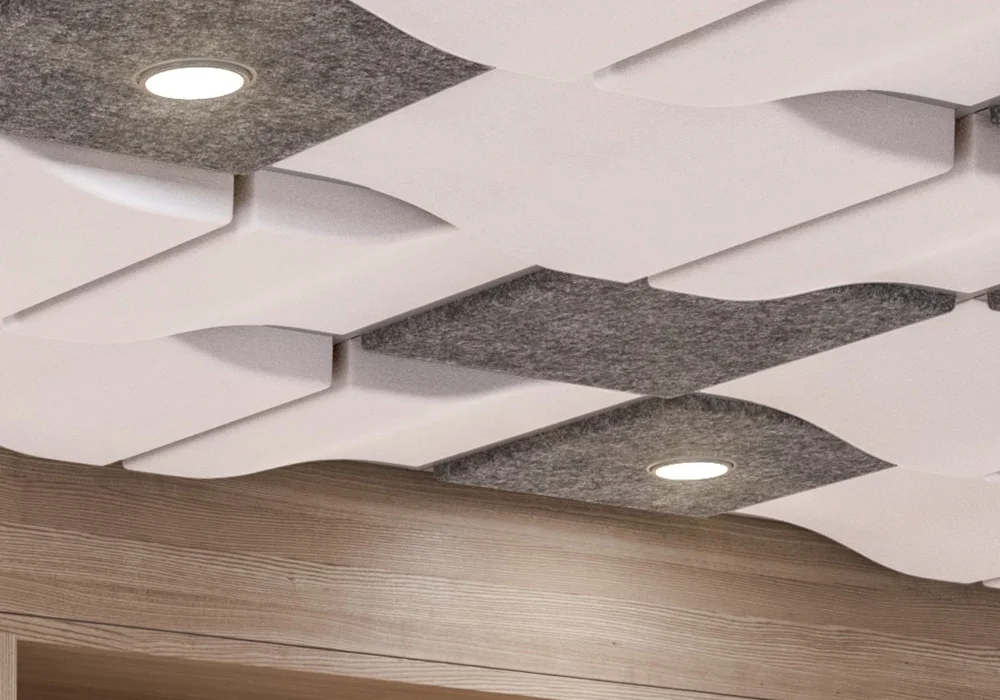 3D akustik keçe canopy tavan paneli
