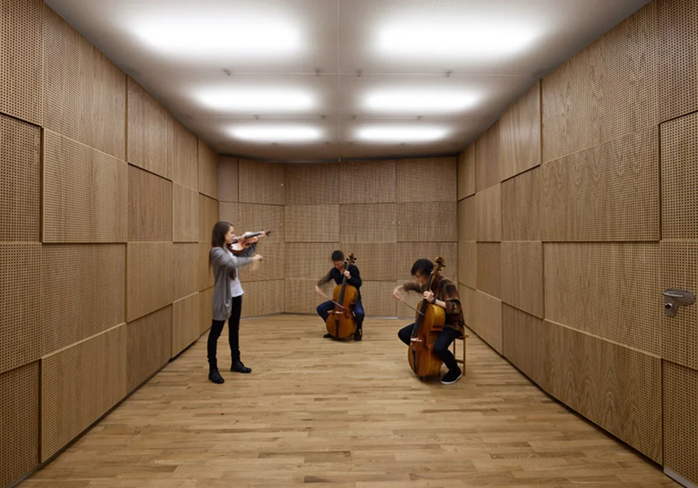 Derzli delikli akustik ahşap panel